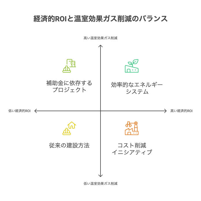 経済的ROIと温室効果ガス削減