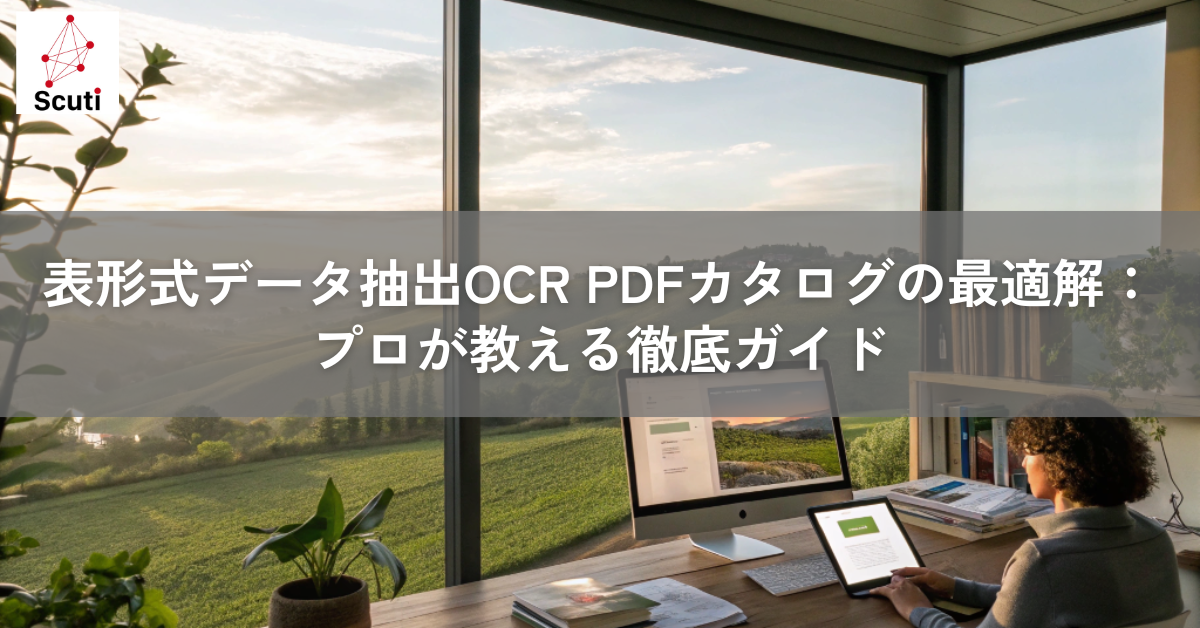 表形式データ抽出OCR PDFカタログの最適解プロが教える徹底ガイド