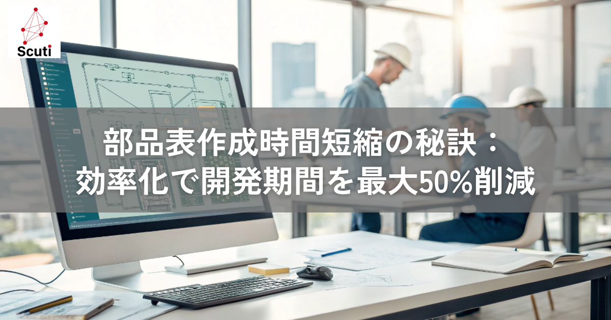 部品表作成時間短縮の秘訣：効率化で開発期間を最大50%削減