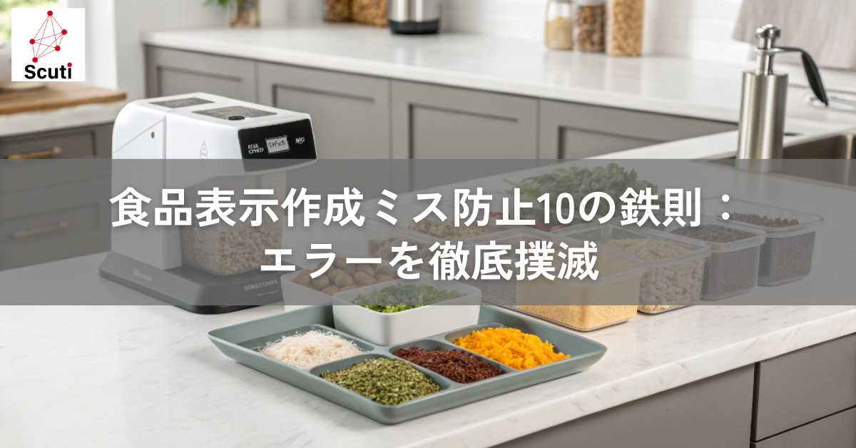 食品表示作成ミス防止10の鉄則：エラーを徹底撲滅