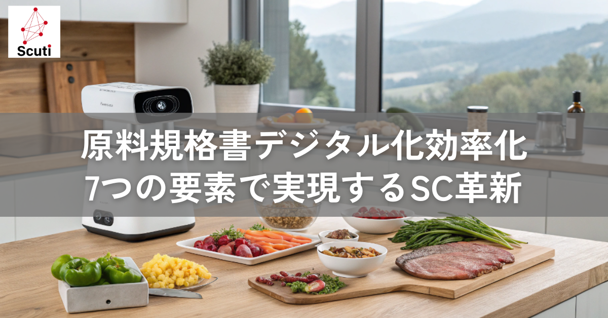 原料規格書デジタル化効率化7つの要素で実現するSC革新