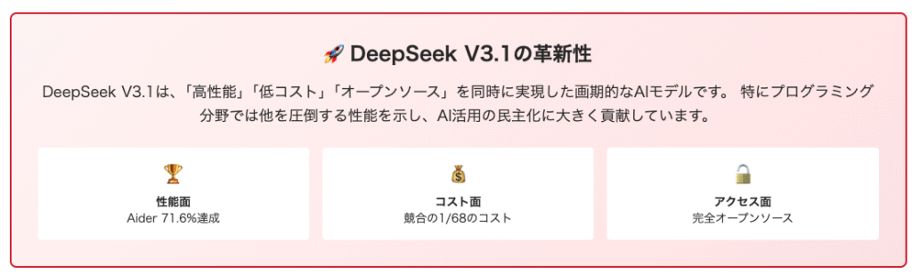 DeepSeek V3.1とは何か：AIの新しい可能性
